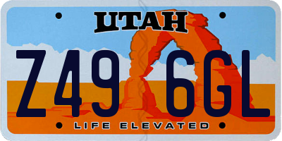 UT license plate Z496GL