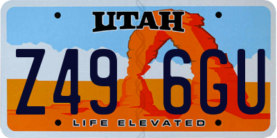 UT license plate Z496GU