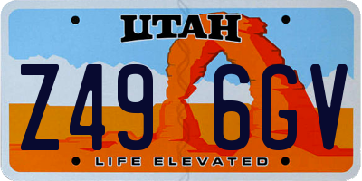 UT license plate Z496GV