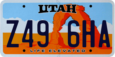 UT license plate Z496HA