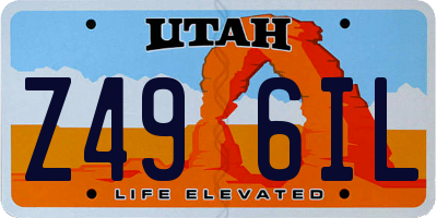 UT license plate Z496IL