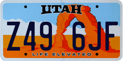 UT license plate Z496JF