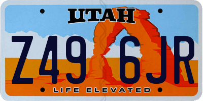 UT license plate Z496JR