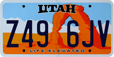 UT license plate Z496JV