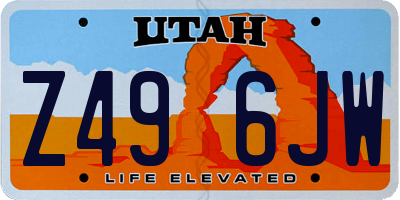 UT license plate Z496JW