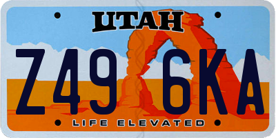 UT license plate Z496KA