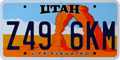 UT license plate Z496KM