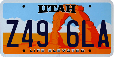 UT license plate Z496LA