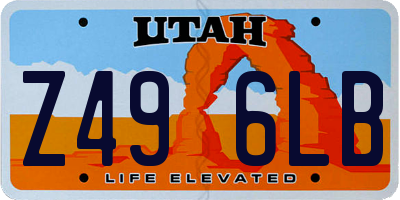 UT license plate Z496LB