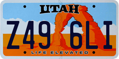 UT license plate Z496LI