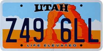 UT license plate Z496LL
