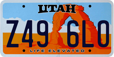 UT license plate Z496LO