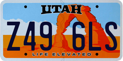 UT license plate Z496LS