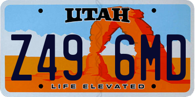 UT license plate Z496MD