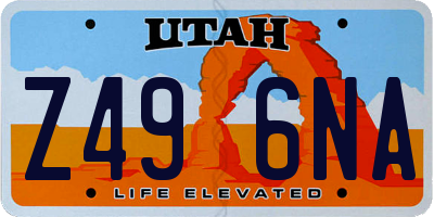 UT license plate Z496NA