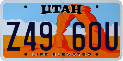 UT license plate Z496OU