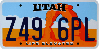 UT license plate Z496PL