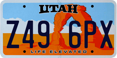 UT license plate Z496PX