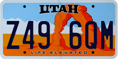UT license plate Z496QM