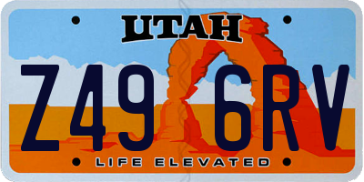 UT license plate Z496RV
