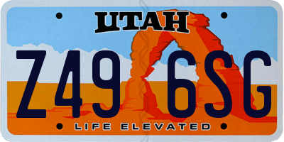 UT license plate Z496SG