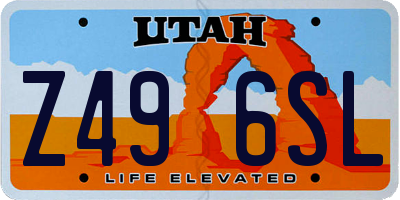 UT license plate Z496SL