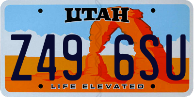 UT license plate Z496SU