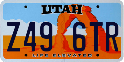 UT license plate Z496TR