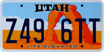 UT license plate Z496TT
