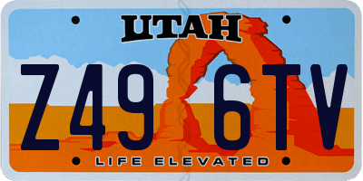UT license plate Z496TV