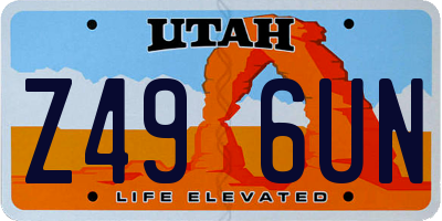 UT license plate Z496UN
