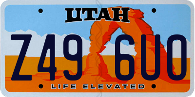 UT license plate Z496UO