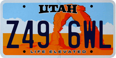 UT license plate Z496WL