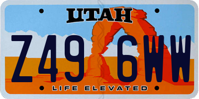 UT license plate Z496WW