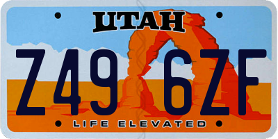 UT license plate Z496ZF