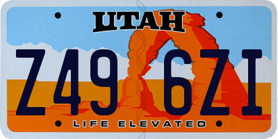 UT license plate Z496ZI