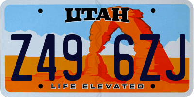 UT license plate Z496ZJ