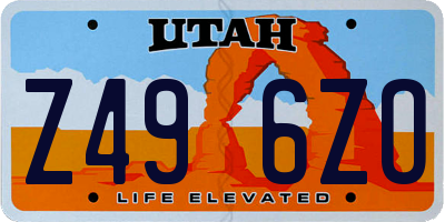 UT license plate Z496ZO