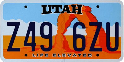 UT license plate Z496ZU
