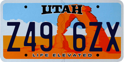 UT license plate Z496ZX