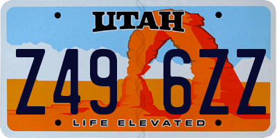 UT license plate Z496ZZ