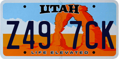 UT license plate Z497CK