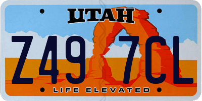UT license plate Z497CL