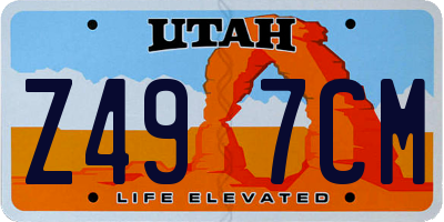 UT license plate Z497CM