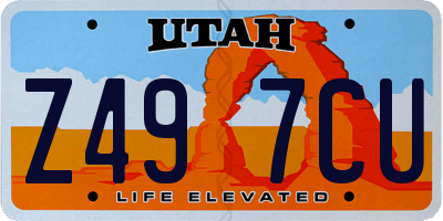UT license plate Z497CU