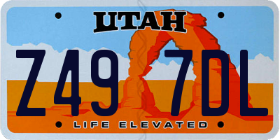 UT license plate Z497DL