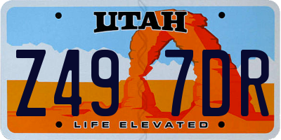 UT license plate Z497DR