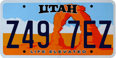 UT license plate Z497EZ