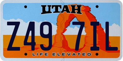 UT license plate Z497IL