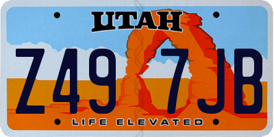 UT license plate Z497JB